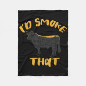 Kuh Grillen Grilling Funny Meat Lovers Sarkastisch Fleecedecke (Vorderseite)