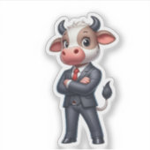 Kuh, große Chefkuh Aufkleber (Vorderseite)