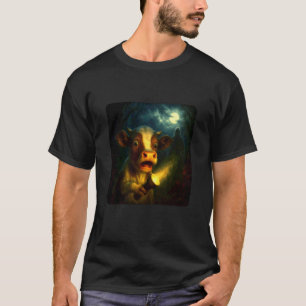 Kuh Gruselige Horrornacht Taschenlampe Halloween G T-Shirt
