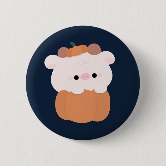 Kuh Halloween Button (Vorderseite)