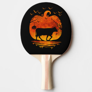 KUH HALLOWEEN KOSTÜM KÜRBIS HERBST SAISON TISCHTENNIS SCHLÄGER