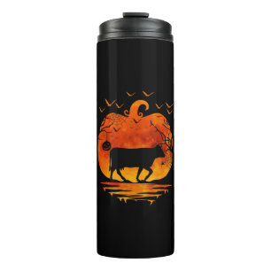 KUH HALLOWEEN KOSTÜM KÜRBIS HERBSTSAISON THERMOSBECHER