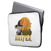 Kuh Halloween Laptopschutzhülle (Vorderseite Links)
