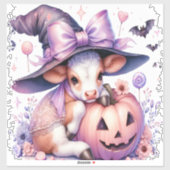 Kuh Halloween Square Aufkleber (Blatt)