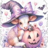 Kuh Halloween Square Aufkleber (Vorderseite)