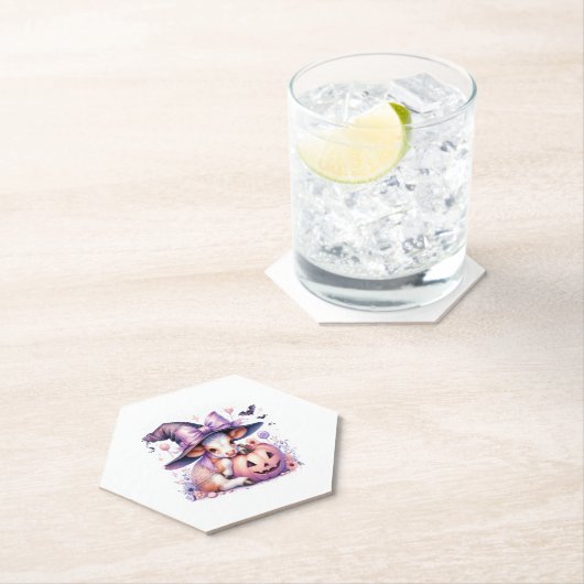 Kuh Halloween Square Untersetzer (Vor Ort)