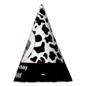 Kuh Happy Geburtstag schwarz-weiß Partyhütchen (Rechts)