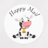 Kuh Happy Mail Labels Etiketten (Design 1)