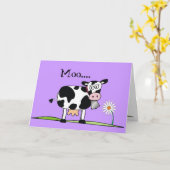 Kuh-Happy Mudders Days Karte (Gelbe Blume)