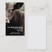 Kuh-Hauptrindfleisch-Ranch Visitenkarte (Vorne/Hinten)