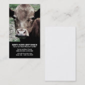 Kuh-Hauptrindfleisch-Ranch Visitenkarte (Vorne/Hinten)