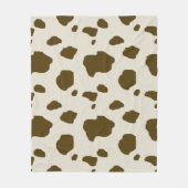 KUH-HAUT-Braun Fleecedecke (Vorderseite)