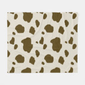 KUH-HAUT-Braun Fleecedecke (Vorderseite (Horizontal))