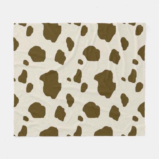 KUH-HAUT-Braun Fleecedecke (Vorderseite (Horizontal))