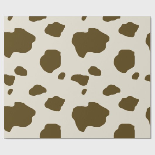 KUH-HAUT-Braun Geschenkpapier (Flach)