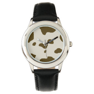 KUH-HAUT Brown-Stellen Armbanduhr