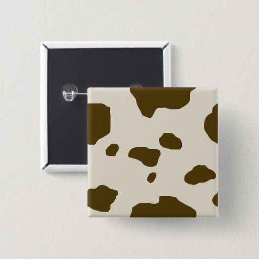 KUH-HAUT Brown-Stellen Button (Vorne & Hinten)