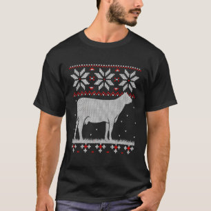 Kuh Heifer Ugly Sweater Rind Farm Leben Geschenke T-Shirt