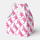 Kuh Heiß rosa und weiße Silhouette Geschenkschachtel (Rückseite)