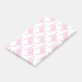 Kuh Heiß rosa und weiße Silhouette Post-it Klebezettel (angewinkelt)