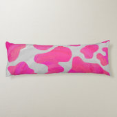 Kuh Heiß rosa und weiße Silhouette Seitenschläferkissen (Rückseite)