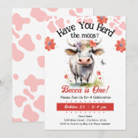 Kuh Herd moos 1st Birthday Girl