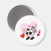 Kuh Herz Magnet (Vorderseite/Rückseite)