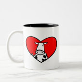 Kuh-Herz-Tasse Zweifarbige Tasse (Links)