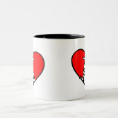 Kuh-Herz-Tasse Zweifarbige Tasse (Mittel)