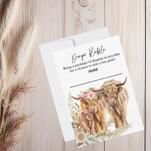Kuh Highland Baby Duwer Paare Windelwindung Einladung