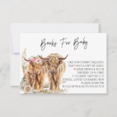 Kuh Highland Baby Shower Couples Book for Baby Einladung (Vorderseite)