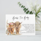 Kuh Highland Baby Shower Couples Book for Baby Einladung (Stehend Vorderseite)