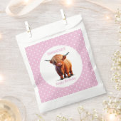 Kuh Highland Pink Geschenktütchen (Ausgeschnitten)