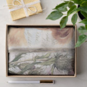 Kuh Highland Scotland Thistle Watercolor Seidenpapier (Geschenk)