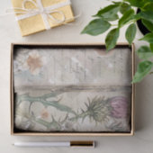 Kuh Highland Scotland Thistle Watercolor Seidenpapier (Geschenk)