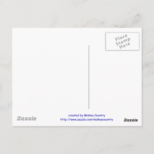 Kuh hinter Baum Postkarte (Rückseite)