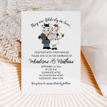 Kuh Hochzeitskuchen Cartoon Bull/Kuh Couple