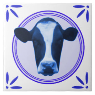 Kuh Holland Delftware-Delft-Blau-Druck Fliese