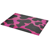 Kuh Hot Pink und Schwarz Print Schneidebrett (Ecke)