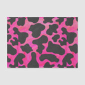 Kuh Hot Pink und Schwarz Print Seidenpapier (Vorderseite)