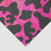 Kuh Hot Pink und Schwarz Print Seidenpapier (Ausschnitt)