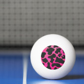 Kuh Hot Pink und Schwarz Print Tischtennisball (Netto)
