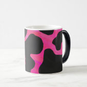 Kuh Hot Pink und Schwarz Print Verwandlungstasse (VorderseiteRechts)