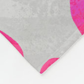 Kuh - Hot Rosa und Weiß Fleecedecke (Ecke)