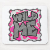 Kuh - Hot Rosa und Weiß Mousepad (Vorne)