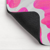 Kuh - Hot Rosa und Weiß Mousepad (Ecke)