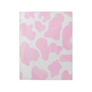 Kuh - Hot Rosa und Weiß Notizblock