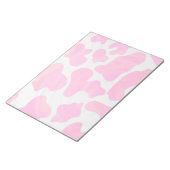 Kuh - Hot Rosa und Weiß Notizblock (angewinkelt)