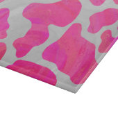 Kuh - Hot Rosa und Weiß Schneidebrett (Ecke)