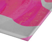 Kuh - Hot Rosa und Weiß Schneidebrett (Ecke)